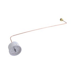 Manomètre 0.4bar avec capilaire (blanc)