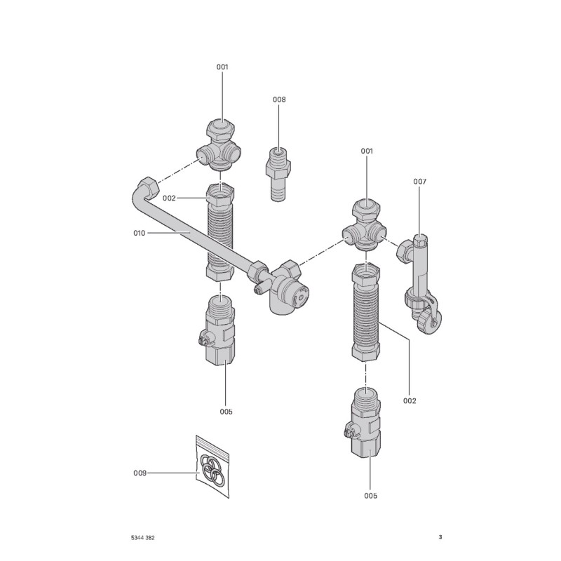 Pièce détachée Viessmann Adapter Gas-Umlauf AP Pendola-Vitopend n° ...