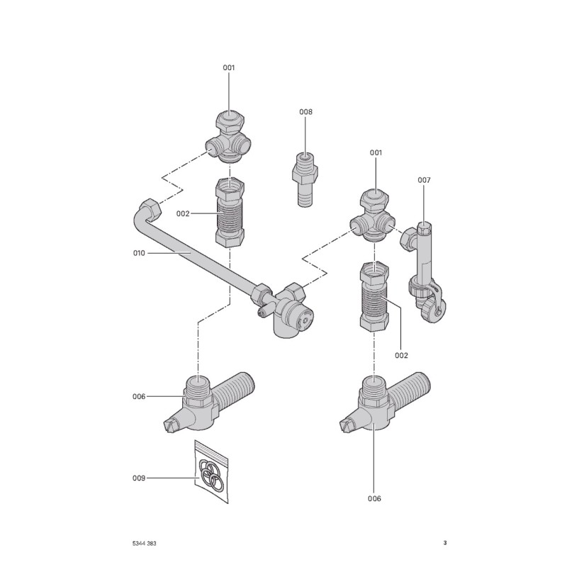Pièce détachée Viessmann Adapter Gas-Umlauf UP Pendola-Vitopend n° ...
