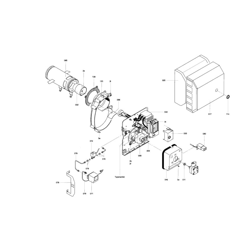 Pièce détachée Viessmann Bruleur Unit Eg-Ch Vbe30 n° 7259542