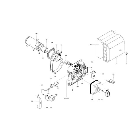 Pièce détachée Viessmann Bruleur Unit Eg-Ch Vbe30 n° 7259542 Pièce détachée Viessmann Bruleur Unit Eg-Ch Vbe30 n° 7259542