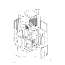 Pièce détachée Viessmann Corps Vitocal 300-A AWC I-M (réversible) n...