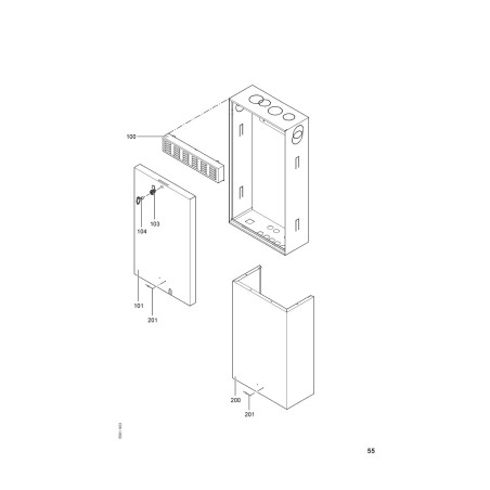 Pièce détachée Viessmann Grundg. Vitodens 100-E AB1A 24kW n° 7346071