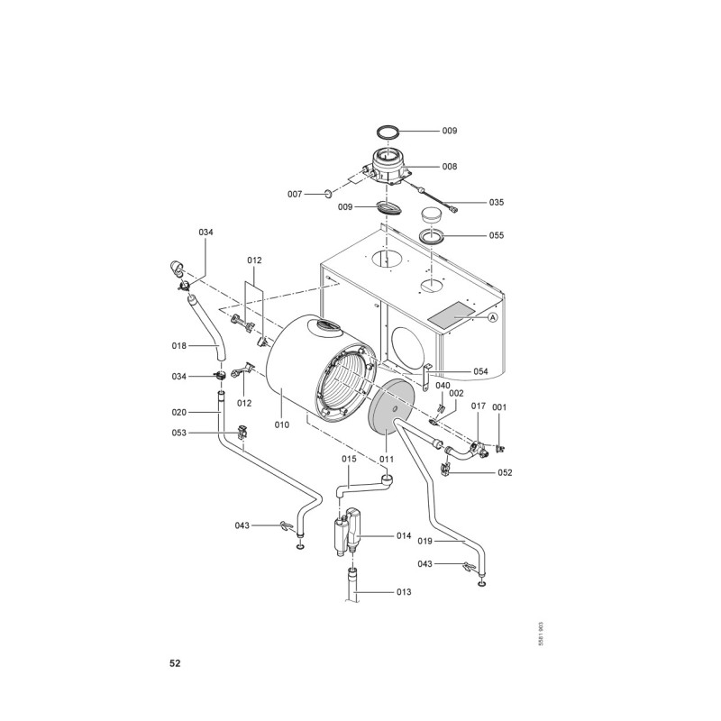 Pièce détachée Viessmann Grundg. Vitodens 100-E AB1A 24kW n° 7346071