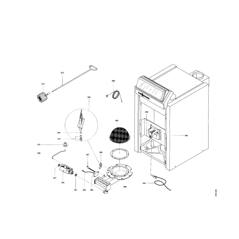 Pièce détachée Viessmann Grundkessel Rexola RTF29 EG-LL n° 7518345