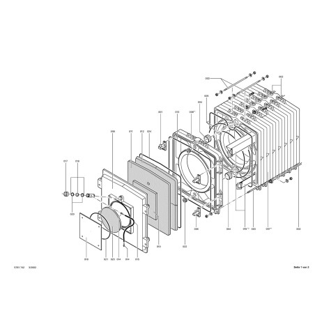 Pièce détachée Viessmann Kessel Vitorond 200 VD2 440kW Segm. n° 714...