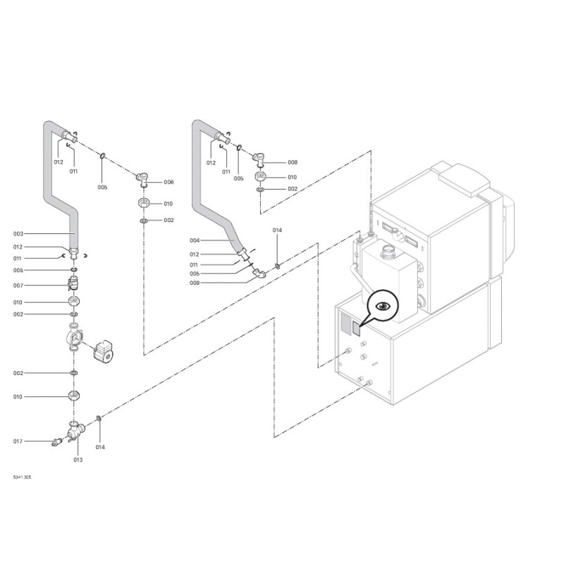 Pièce détachée Viessmann Kit de liaison chaud./EHA 350L n° 7245870