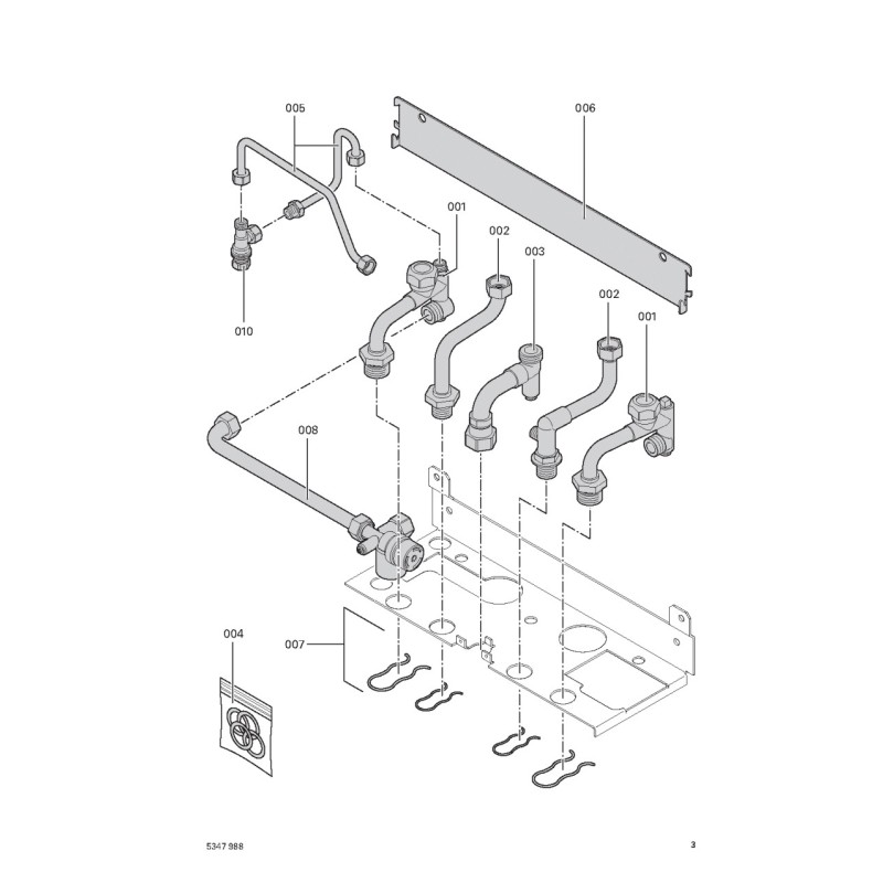 Pièce détachée Viessmann Montagehilfe Schnittstelle 125mm Kombi n° ...