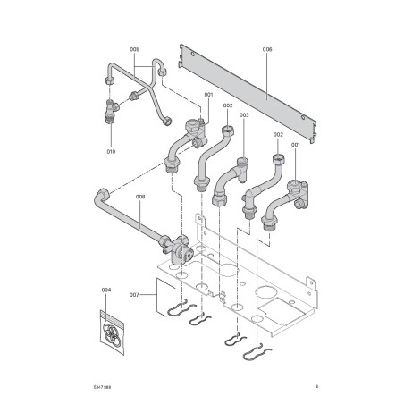 Pièce détachée Viessmann Montagehilfe Schnittstelle 125mm Kombi n° ...