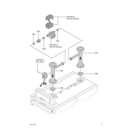 Pièce détachée Viessmann Pièce intermédiaire DN 65 n° 7189644