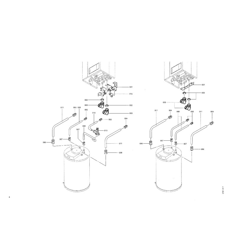 Pièce détachée Viessmann Set de raccord. Vitocell-W 100 120 lts n° ...