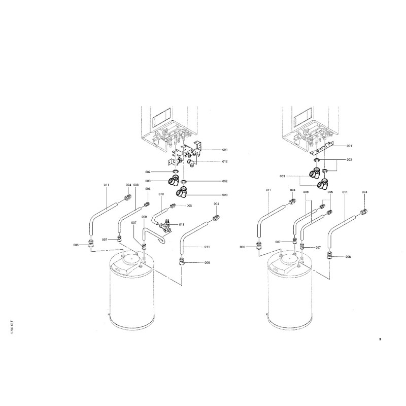 Pièce détachée Viessmann Set de raccord. Vitocell-W 100 120 lts n° ...