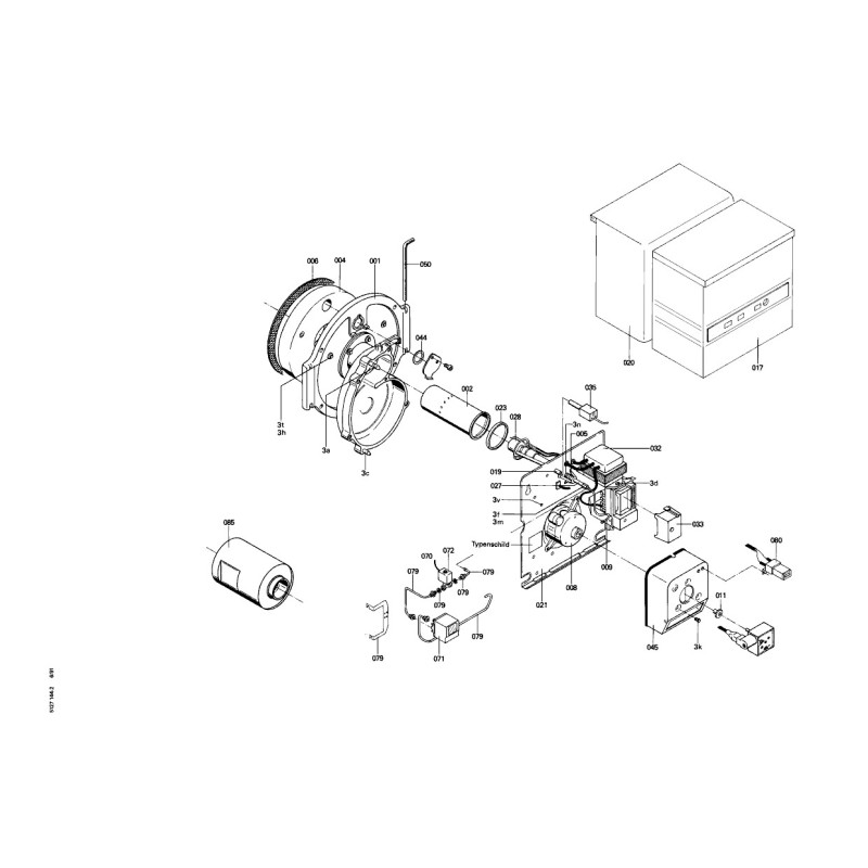 Pièce détachée Viessmann Unit Öl-Blaubrenner 22kW n° 7250352