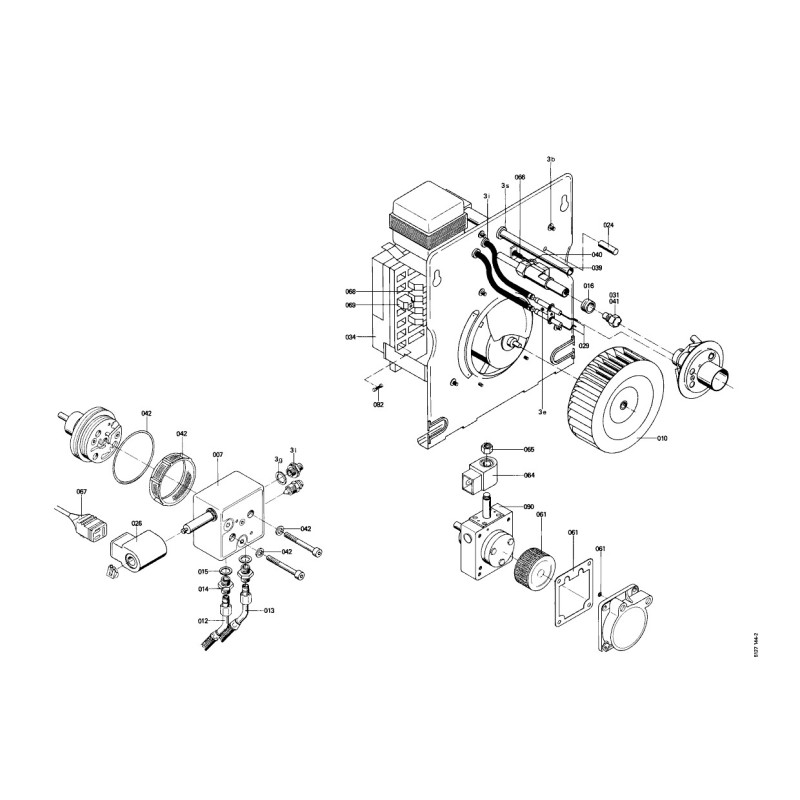 Pièce détachée Viessmann Unit Öl-Blaubrenner 22kW n° 7250352