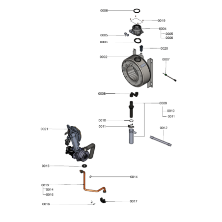 Pièce détachée Viessmann Corps Vitodens 300-W B3HA 19 kW n° 7452947 Pièce détachée Viessmann Corps Vitodens 300-W B3HA 19 kW n° 7452947