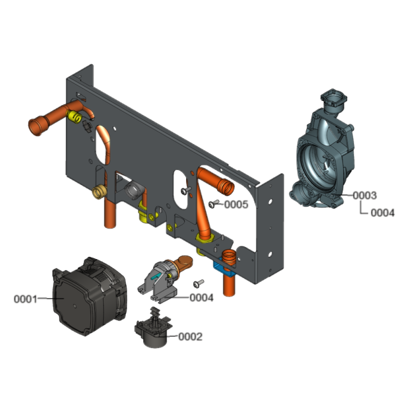 Pièce détachée Viessmann Corps Vitodens 300-W B3HA 19 kW n° 7452947