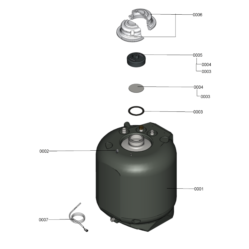 Pièce détachée Viessmann Corps Vitodens 333-F B3TA 11kW n° 7494834