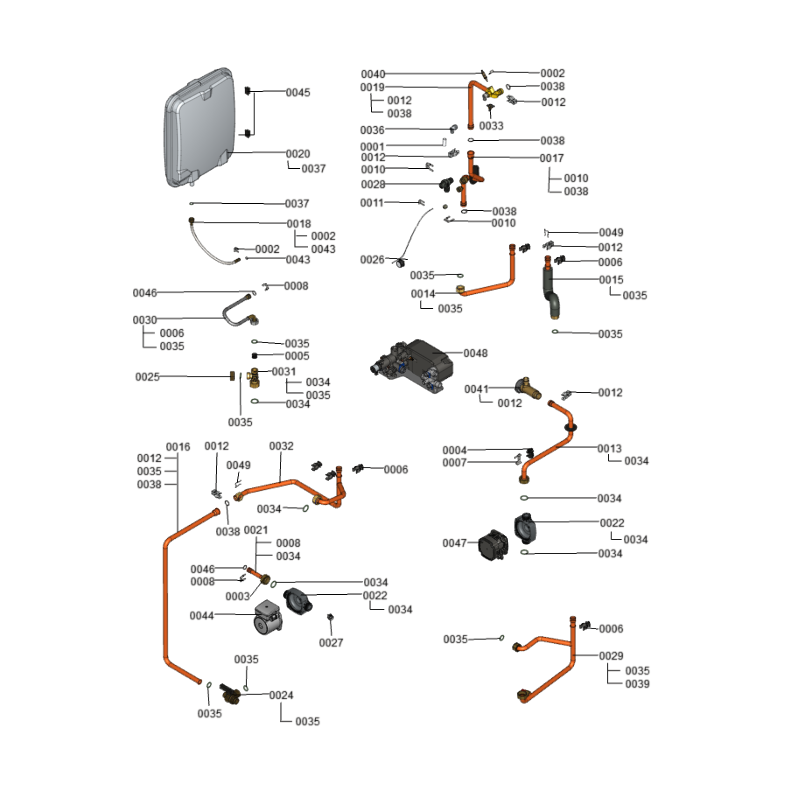 Pièce détachée Viessmann Corps Vitodens 333-F B3TA 11kW n° 7494834