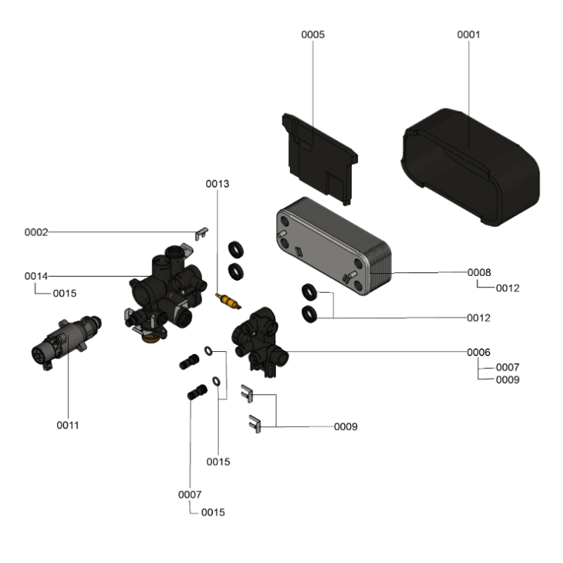 Pièce détachée Viessmann Corps Vitodens 333-F B3TA 11kW n° 7494834