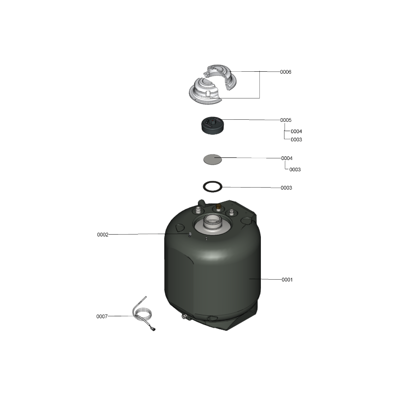 Pièce détachée Viessmann Corps Vitodens 333-F B3TA 19kW n° 7494835